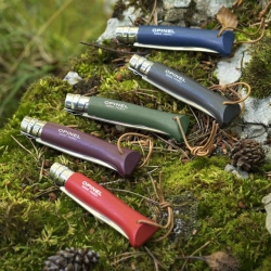 Nóż Opinel Colorama 08 inox grab khaki z rzemieniem