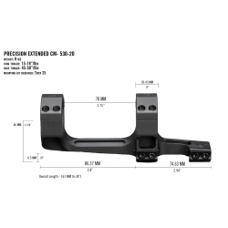 Montaż Vortex Precision Extended 30 mm 20 MOA