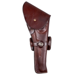 Kabura Sheriff do rewolweru czarnoprochowego 8" zamknięta brązowa (skóra naturalna)
