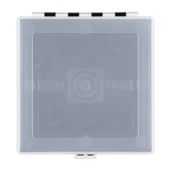 Pudełko Megaline 11x11x3,5 czarno-przezroczysty gąbka 2 szczęki rekina