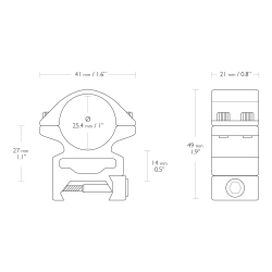 Montaż lunety Hawke Match wysoki 1