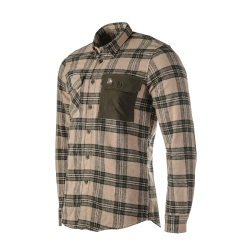 Koszula męska Tagart Alaska, flanelowa,  beżowa w zieloną kratę