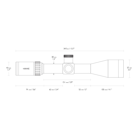 Luneta celownicza Hawke Vantage 30 WA 4-16x50 IR SF .22 LR HV 16x