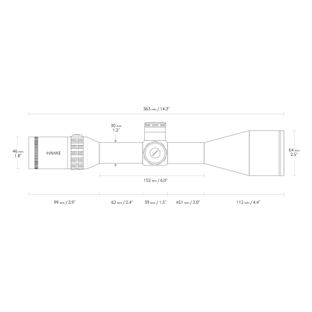 Luneta celownicza Hawke SideWinder 30 6-24x56 SF FFP MOA