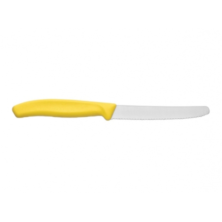 Nóż do pomidorów Victorinox 6.7836.L118 ząbkowany, żółty, zaokrąglona końcówka
