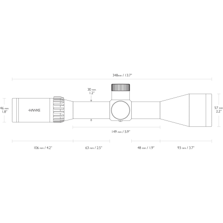 Luneta celownicza Hawke Airmax 30 4-16x50 SF AMX IR Target Turrets