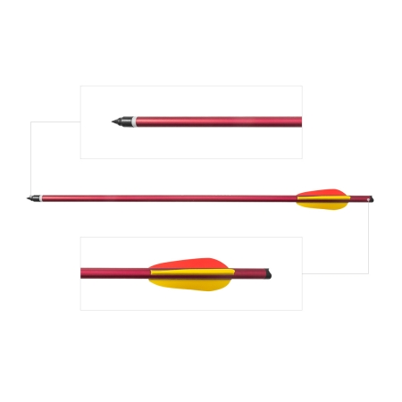 Bełt Poe Lang aluminiowy 16'' 5 szt. czerwony