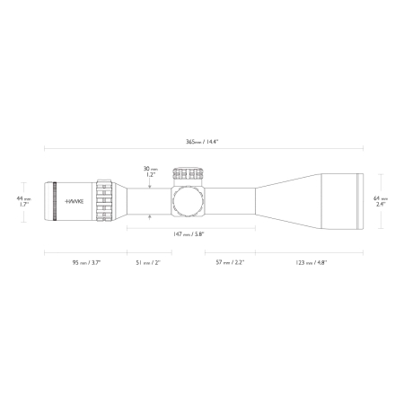 Luneta celownicza Hawke Frontier 30 FFP 5-25x56 SF IR Mil Pro 25x