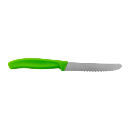 Nóż do pomidorów Victorinox 6.7836.L114 ząbkowany, zielony, zaokrąglona końcówka