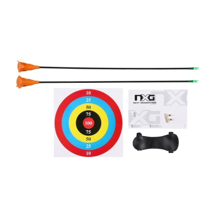 Łuk bloczkowy dla dzieci NXG CB Cadet4 Set 15 lbs zielony na przyssawki