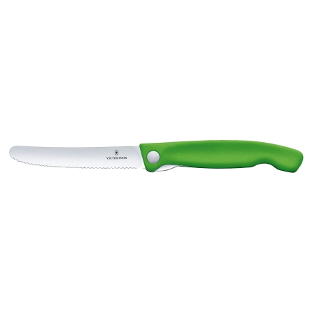 Nóż Victorinox Swiss Classic 6.7836.F4B ząbkowany, zielony, składany