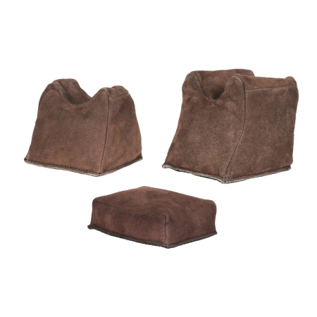 Poduchy do przystrzeliwania Outdoor Connection Bench Bags 3-cz. brązowe skórzane