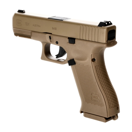 Pistolet wiatrówka Glock 19X 4,5 mm coyote BB CO2
