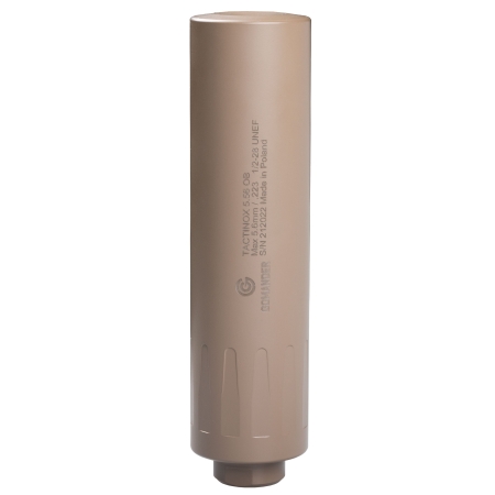 Tłumik do broni Gomander Tactinox 5,56 DT nienasuwany 2X28 UNEF 42 mm stal nierdzewna piaskowy