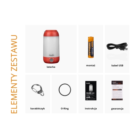 Lampa kempingowa Fenix CL26R czerwona