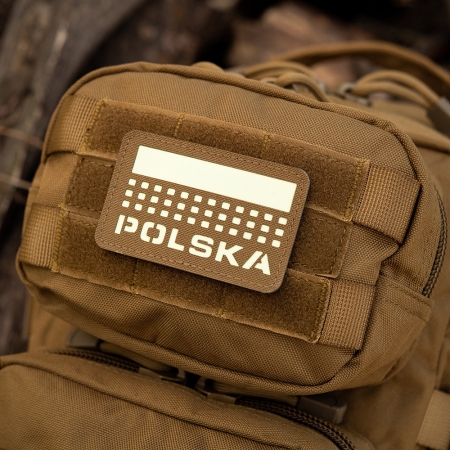 Naszywka M-Tac Polska (z flagą)50x80 Laser Cut coyote