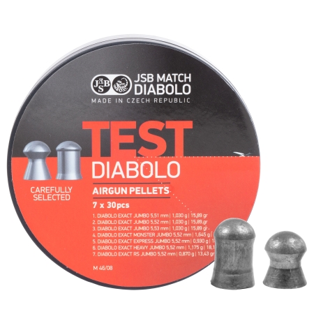 Śrut diabolo JSB Tester Exact Jumbo 5,5 mm 210 szt.