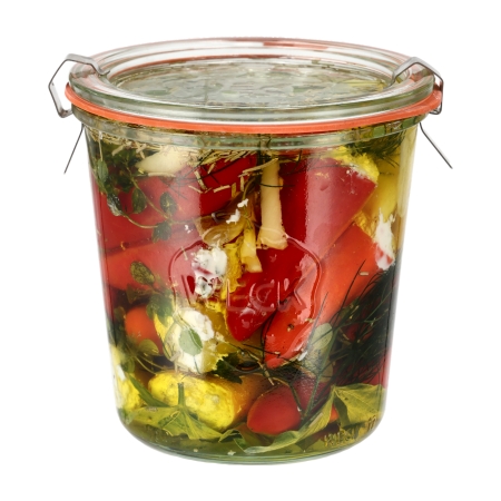Słoik Weck Mold z pokrywką, uszczelką i 2 zapinkami 580 ml, 6 szt
