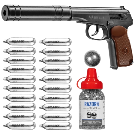 Pistolet wiatrówka Legends KGB 4,5 mm z tłumikiem