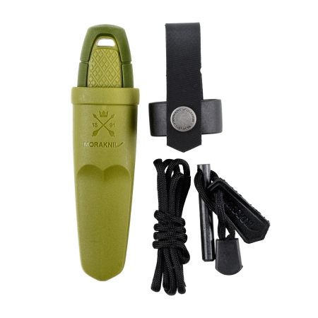 Nóż Morakniv Eldris oliwkowy z zestawem Neck Knife stal nierdzewna
