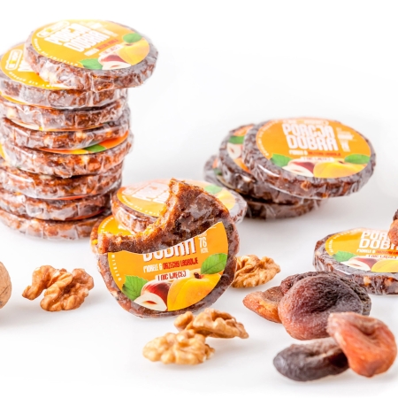 Dwupak Porcja Dobra przekąska morelowo-orzechowa 50g
