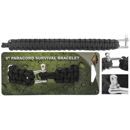 Bransoletka BCB paracord czarna