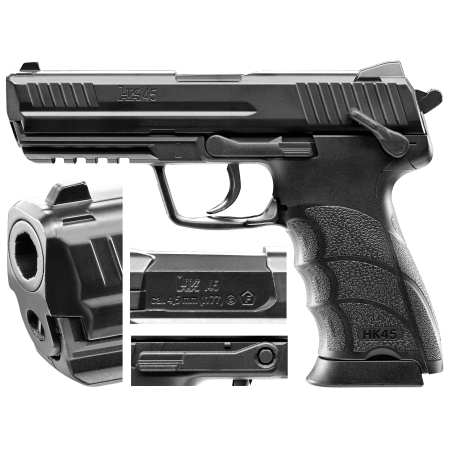 Pistolet wiatrówka H&K Heckler&Koch HK45 4,5 mm BB CO2