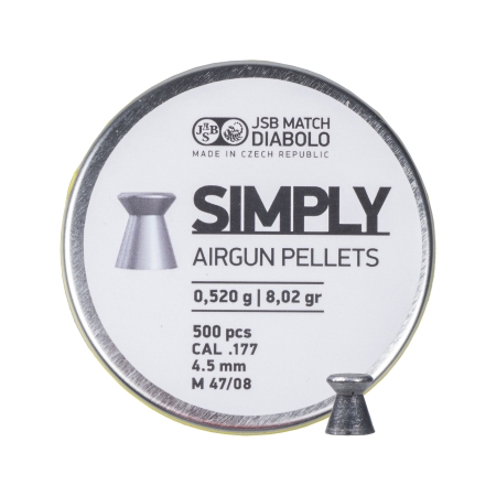 Śrut diabolo JSB Simply 4,5 mm 500 szt. 0,520 g