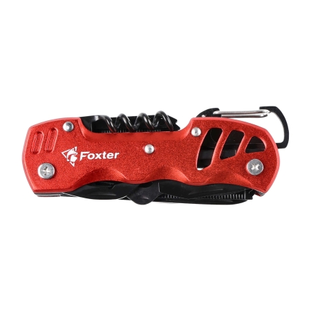 Multitool Foxter narzędzie wielofunkcyjne survival 13w1 czerwony