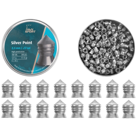 Śrut diabolo H&N Silver Point 5,5 mm 200 szt.
