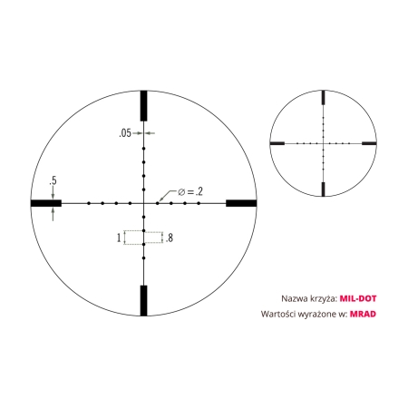 Luneta celownicza Vortex Viper 6.5-20x50 30 mm AO BDC/MILDOT