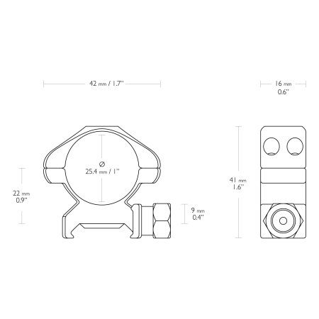 Montaż lunety Hawke Precision Steel średni 1