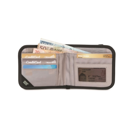 Portfel antykradzieżowy Pacsafe RFIDsafe V100 czarny