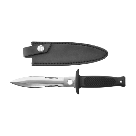 Nóż rzutka Fox Outdoor w skórzanym pokrowcu