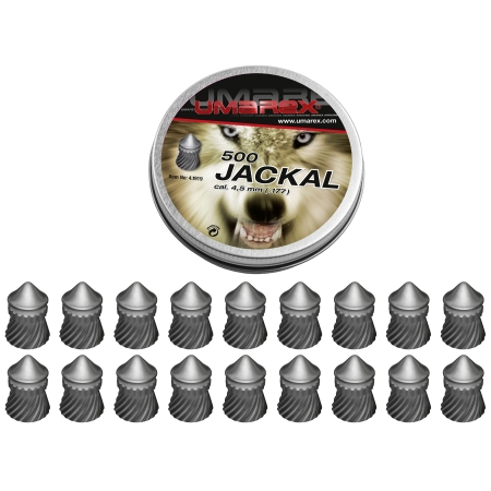 Śrut diabolo Umarex Jackal Pointed Ribbed 4,5/500
