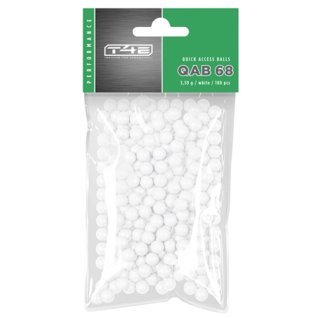 Kulki szklano-polimerowe T4E Performance QAB .68, 3,59 g 100 szt. białe