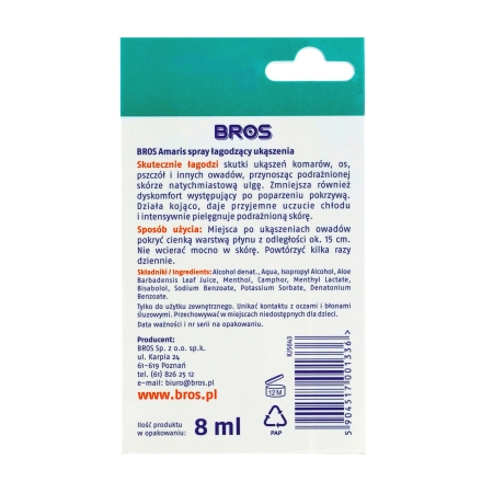 Spray Bros Amaris łagodzący ukąszenia 8 ml