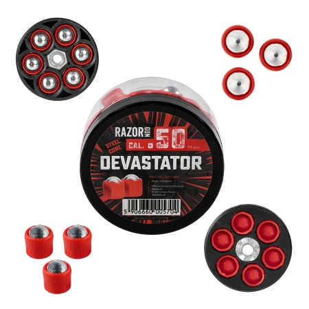 Kule metalowe RazorGun Steel Core Devastator kal. .50 / 60 szt. do Umarex HDR50
