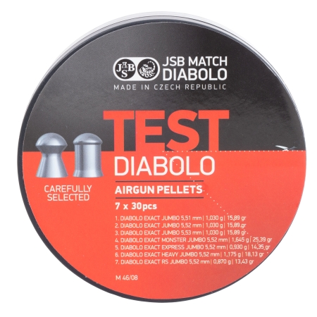 Śrut diabolo JSB Tester Exact Jumbo 5,5 mm 210 szt.
