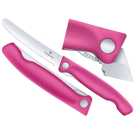 Nóż Victorinox Swiss Classic 6.7836.F5B ząbkowany, różowy, składany