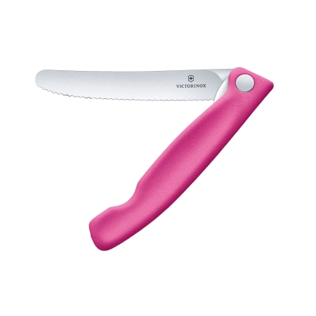 Nóż Victorinox Swiss Classic 6.7836.F5B ząbkowany, różowy, składany