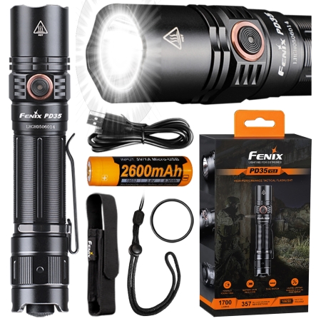 Latarka taktyczna LED Fenix PD35 V3.0 czarna