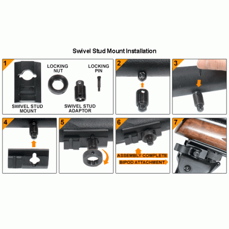 Bipod Leapers składany Rubber Armored QD