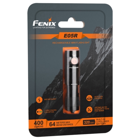 Latarka LED Fenix E05R czarna