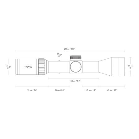 Luneta celownicza Hawke Vantage 30 WA 1.5-6x44 IR L4A Dot
