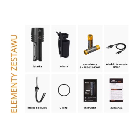 Latarka LED Fenix LR35R czarna