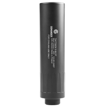 Tłumik do broni Gomander Tactinox 5,56 DT nienasuwany 42 mm 1/2x28 stal nierdzewna czarny