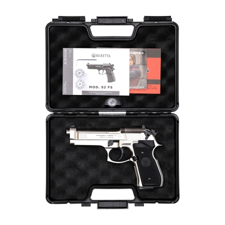 Pistolet wiatrówka Beretta M92 FS nikiel 4,5 mm Diabolo CO2