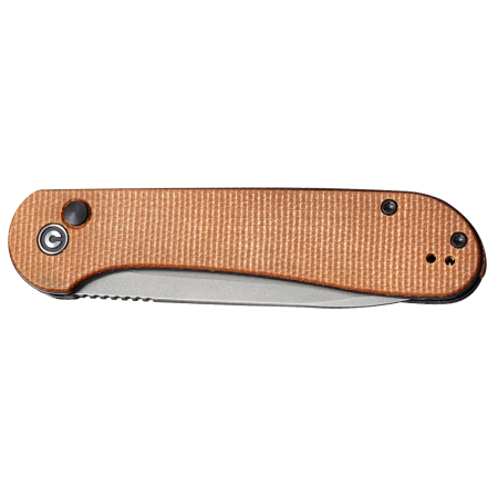 Nóż składany Civivi Button Lock Elementum C2103D brown micarta