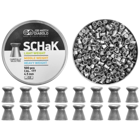 Śrut diabolo JSB Schak 500 LG 4,50 mm 500 szt. 0,520 g